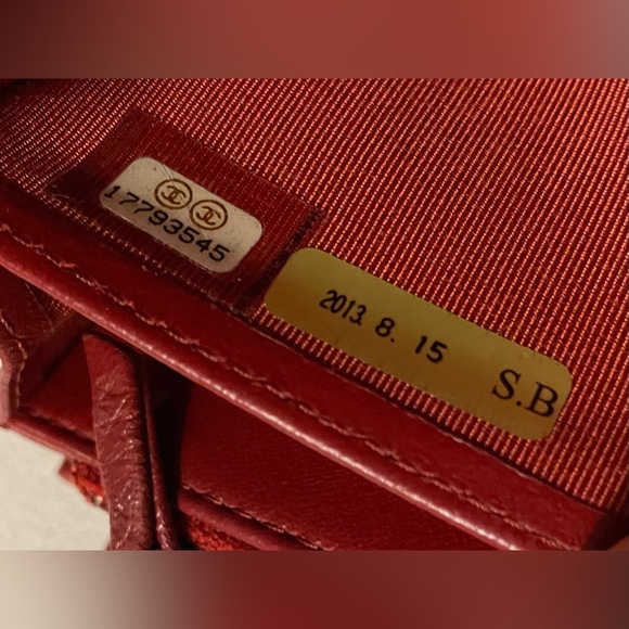 Chanel Red Lambskin Flap Long Wallet On A Unbranded Adjustable Chain With COA - Picture 4 of 14